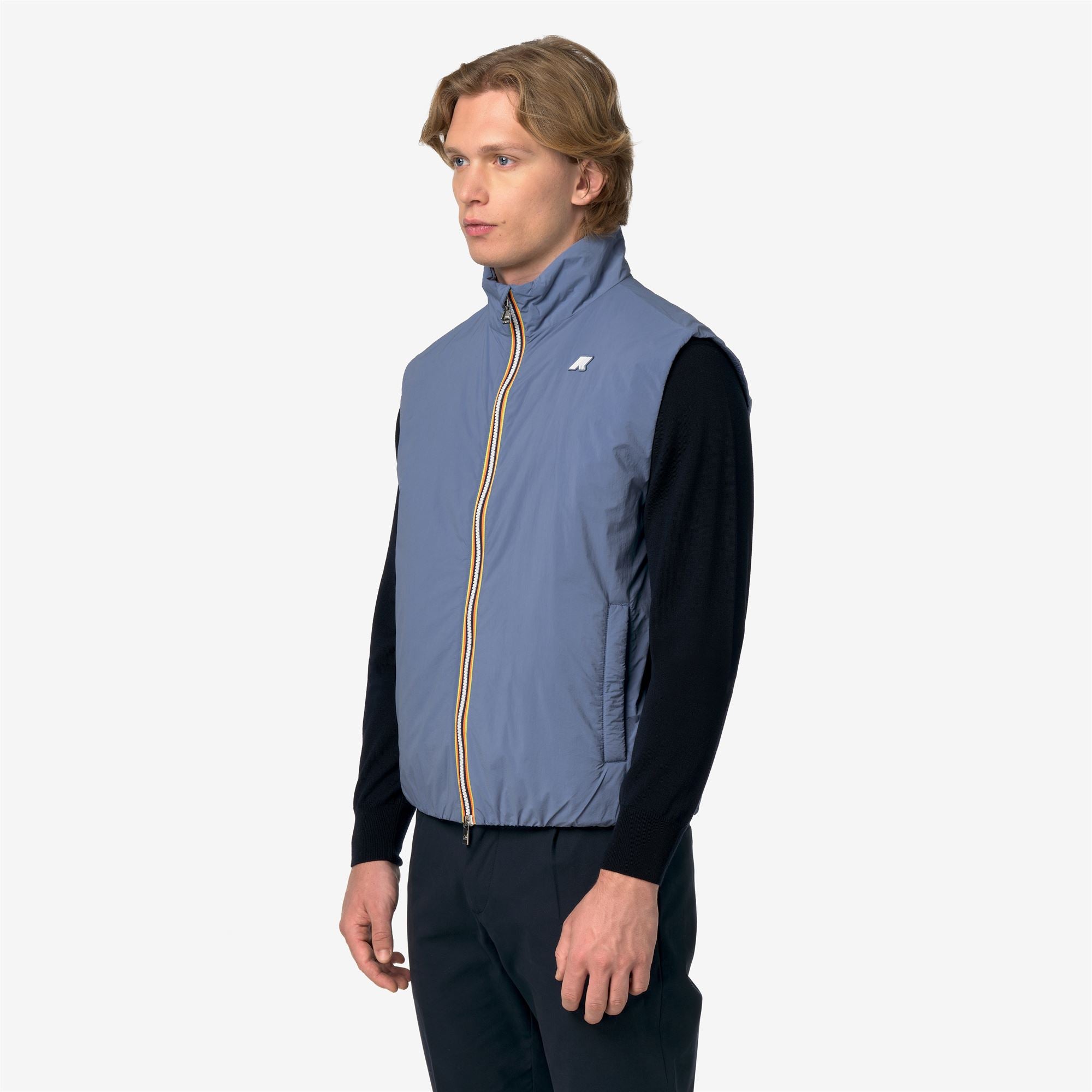 k-way-valen-plain-warm-gilet-homme-blue-wild image 2