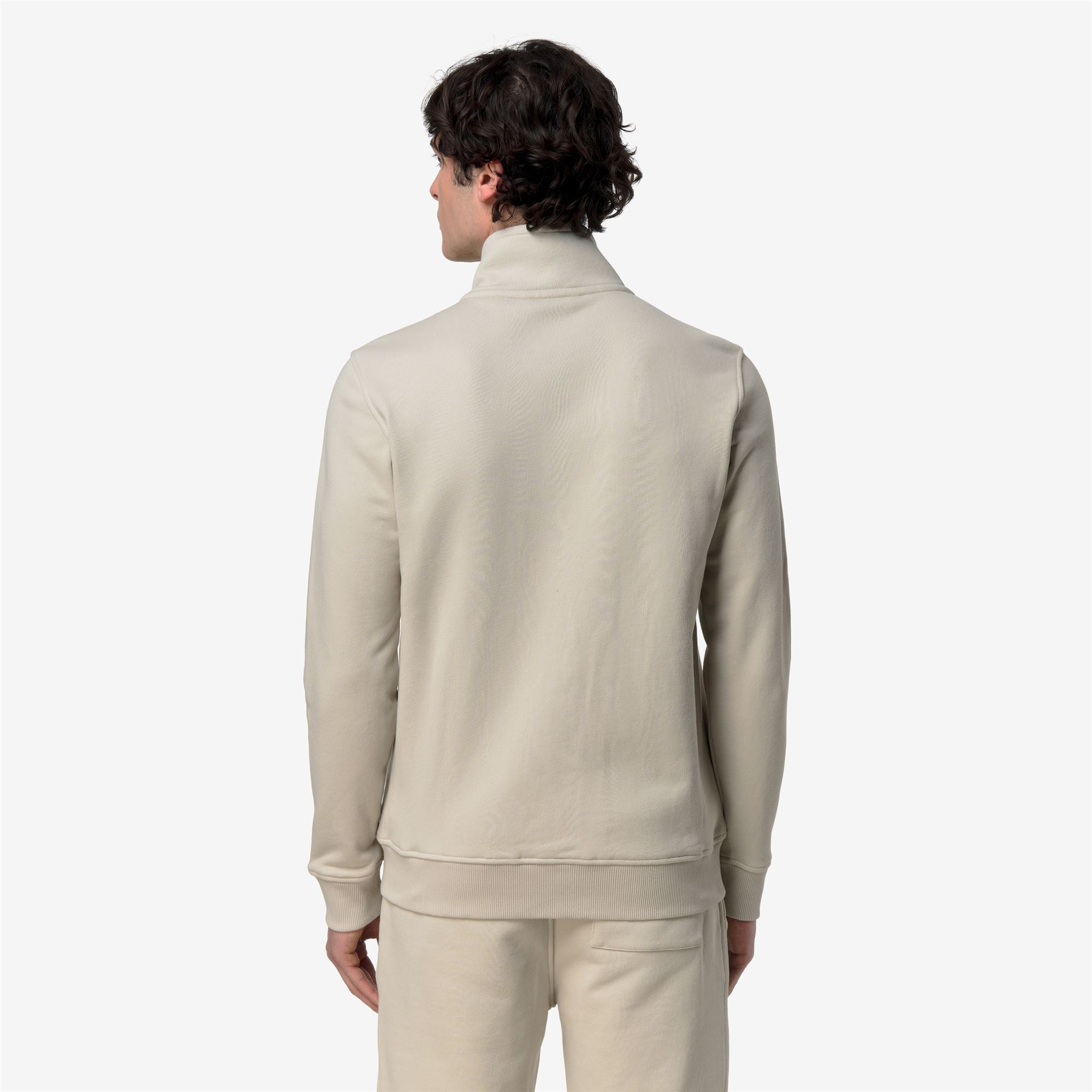 k-way-finn-french-terry-veste-polaire-homme-beige-lt image 3