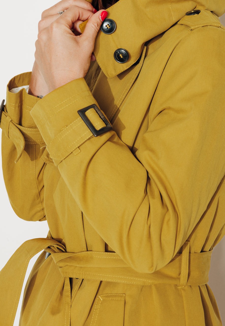 trench-coat-rosier-trench-mi-long-capuche-amovible-coton-d-perlant-moutarde image 4