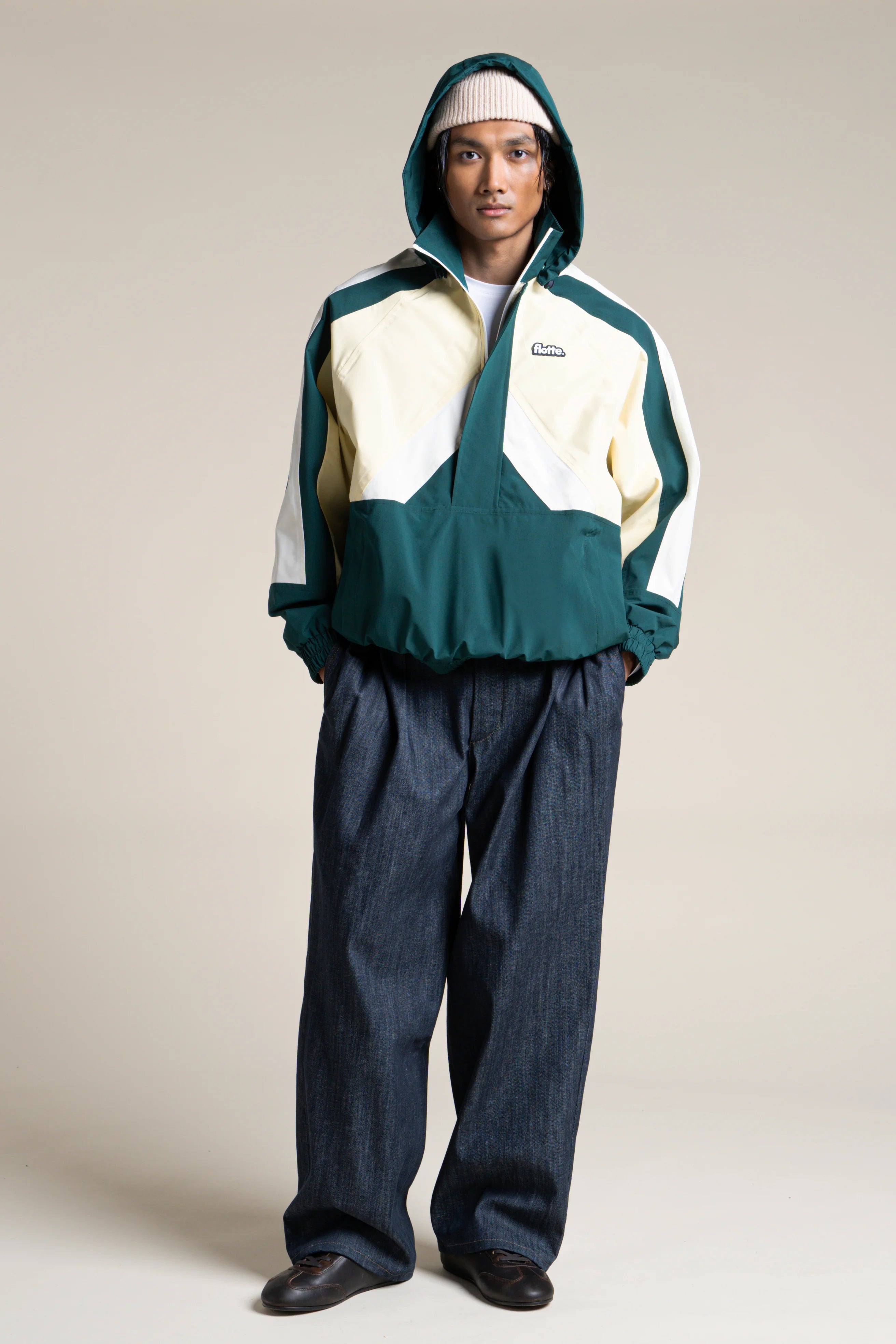 flotte-abbesses-veste-imperm-able-courte-tricolore-argile-bleu-marine image 6