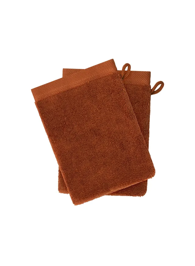 pyrenex-hana-set-2-gants-de-toilette-terracotta image 1