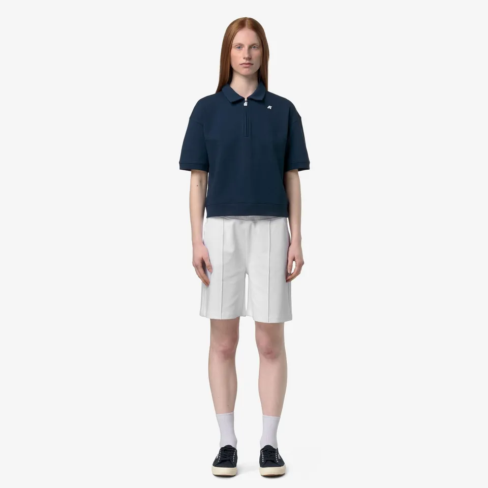 k-way-lozany-interlock-polo-femme-blue-insignia image 1
