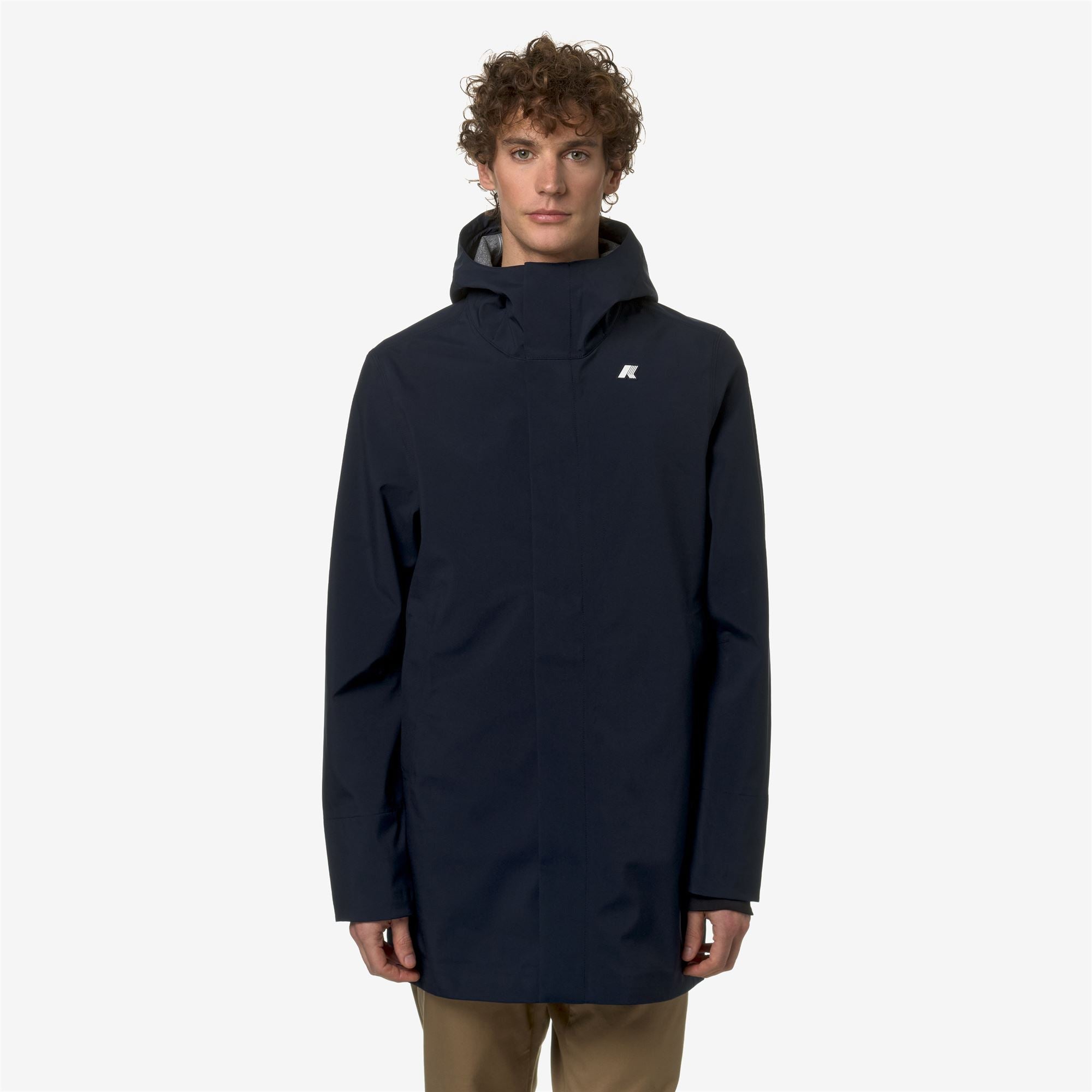k-way-tommy-bonded-jersey-parka-3-4-homme-blue-depth image 1