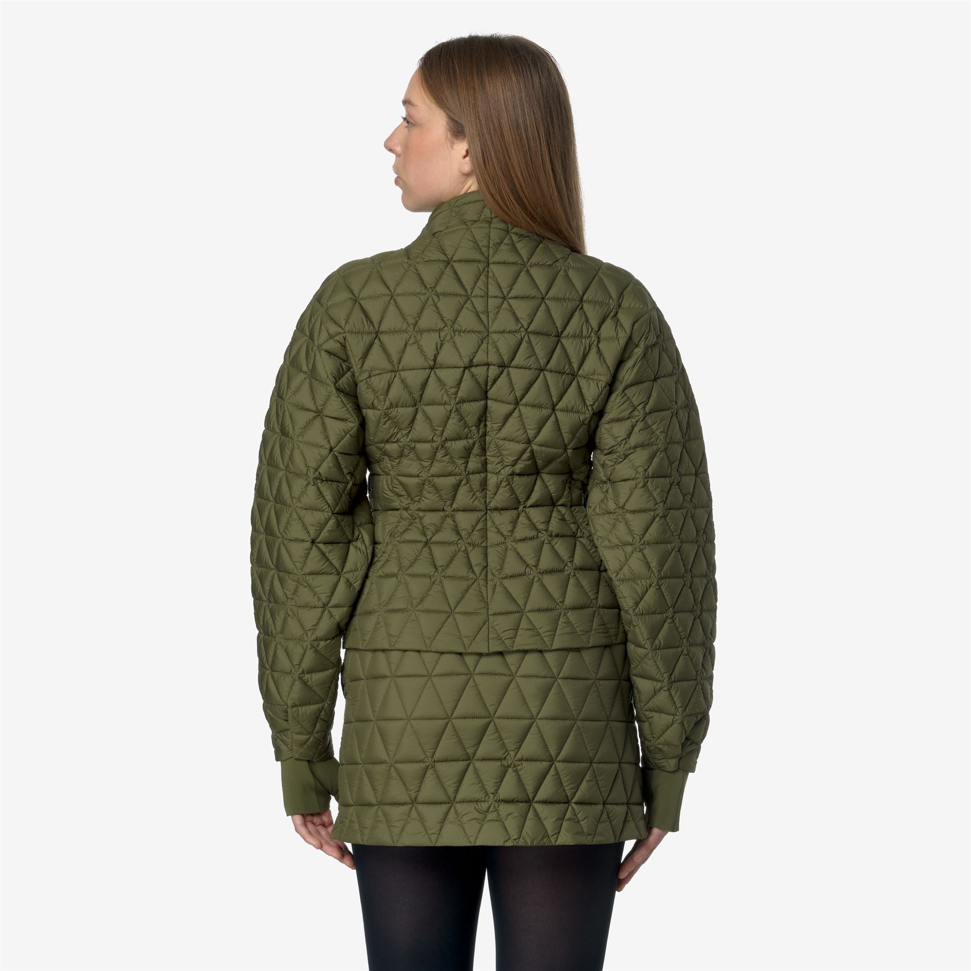 k-way-lilin-tech-thermo-light-veste-courte-femme-green-winter image 3