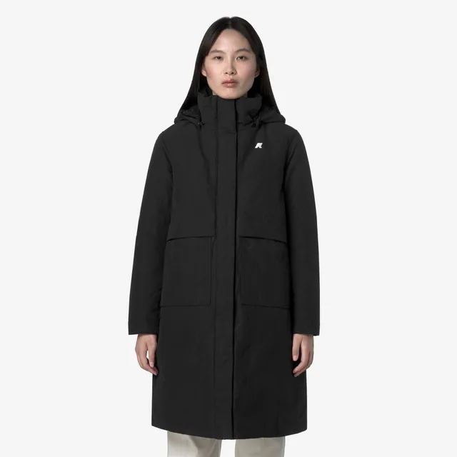 k-way-kalisha-warm-cotton-nylon-veste-longue-femme-black-pure image 1