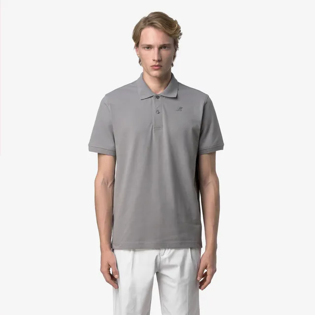 k-way-amedee-piqu-slim-polo-homme-grey-frost image 1