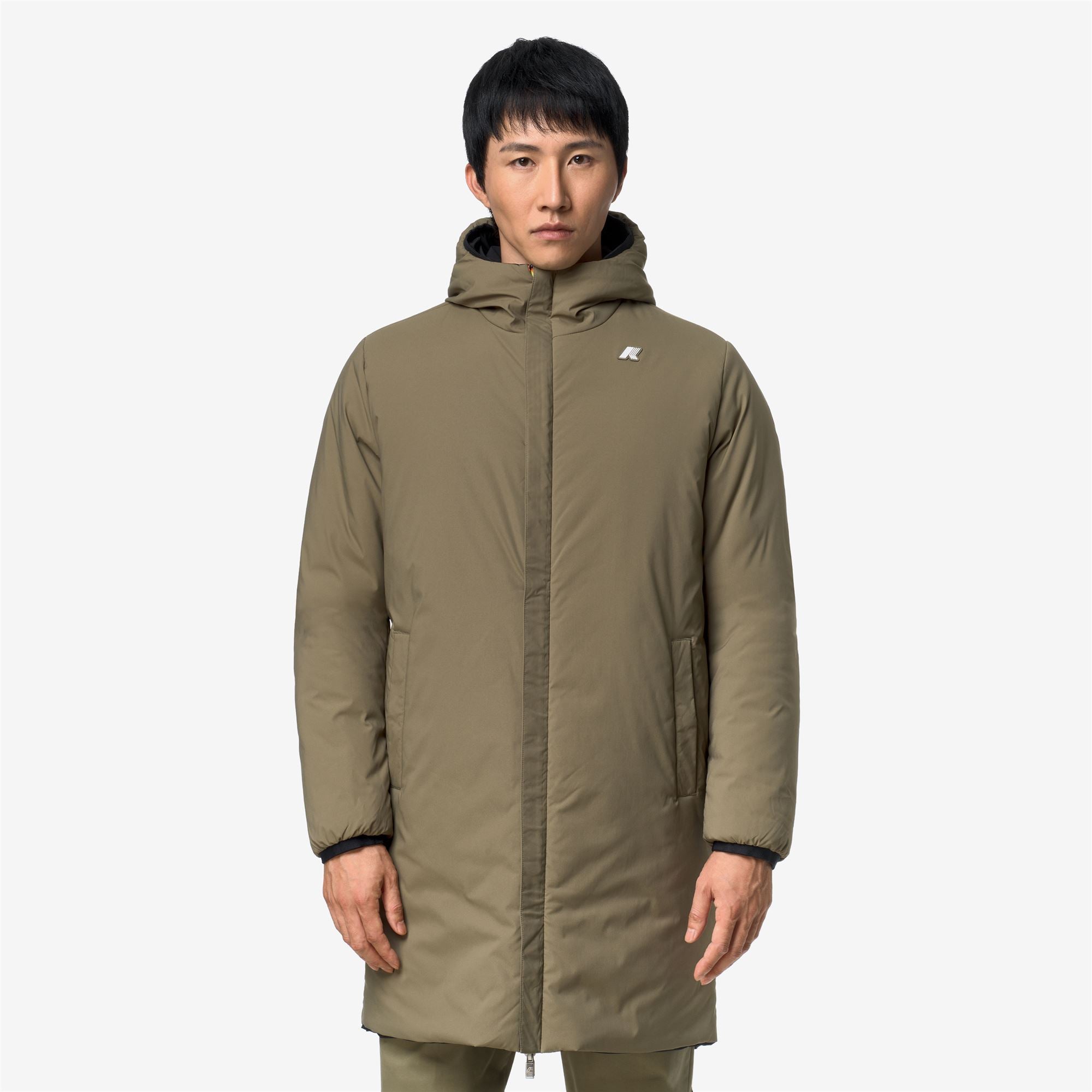 k-way-jacob-st-warm-double-veste-3-4-r-versible-homme-black-pure-green-army image 7