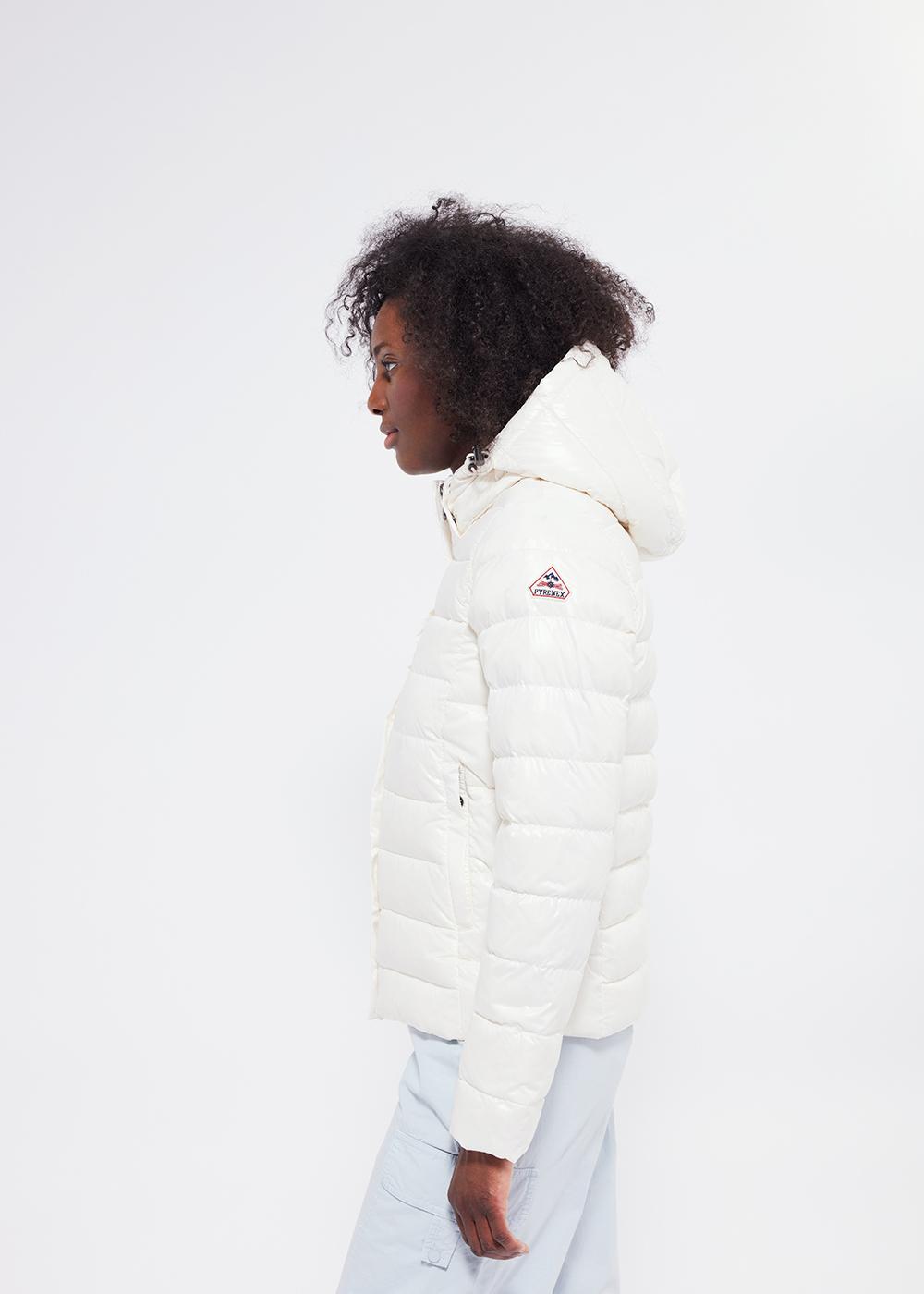 pyrenex-spoutnic-milk-doudoune-brillante-femme-capuche image 3