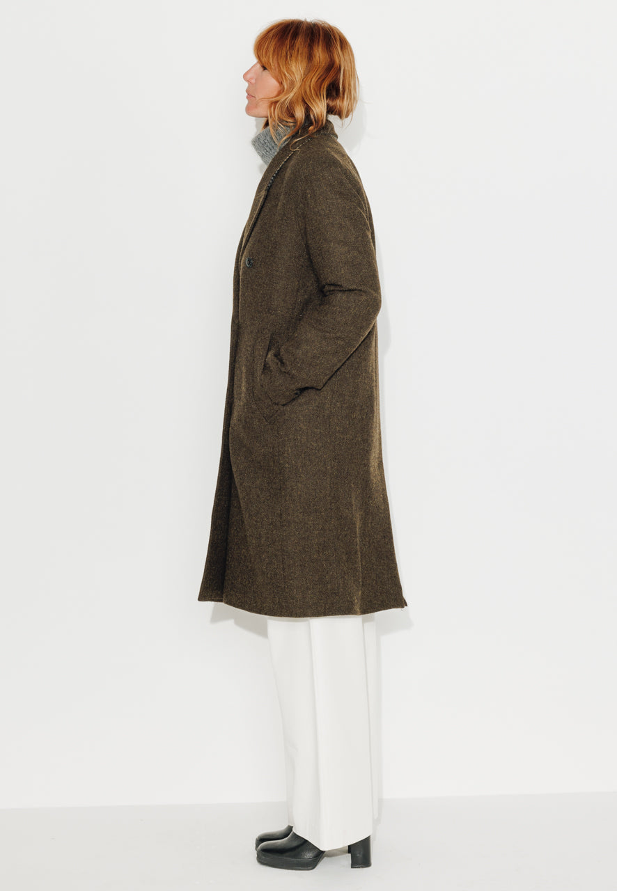 trench-coat-peuplier-manteau-mi-long-droit-en-drap-de-laine-shetland-marron image 7