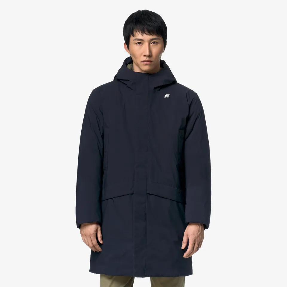 k-way-jarno-st-thermo-veste-3-4-homme-blue-depth-green-army image 1