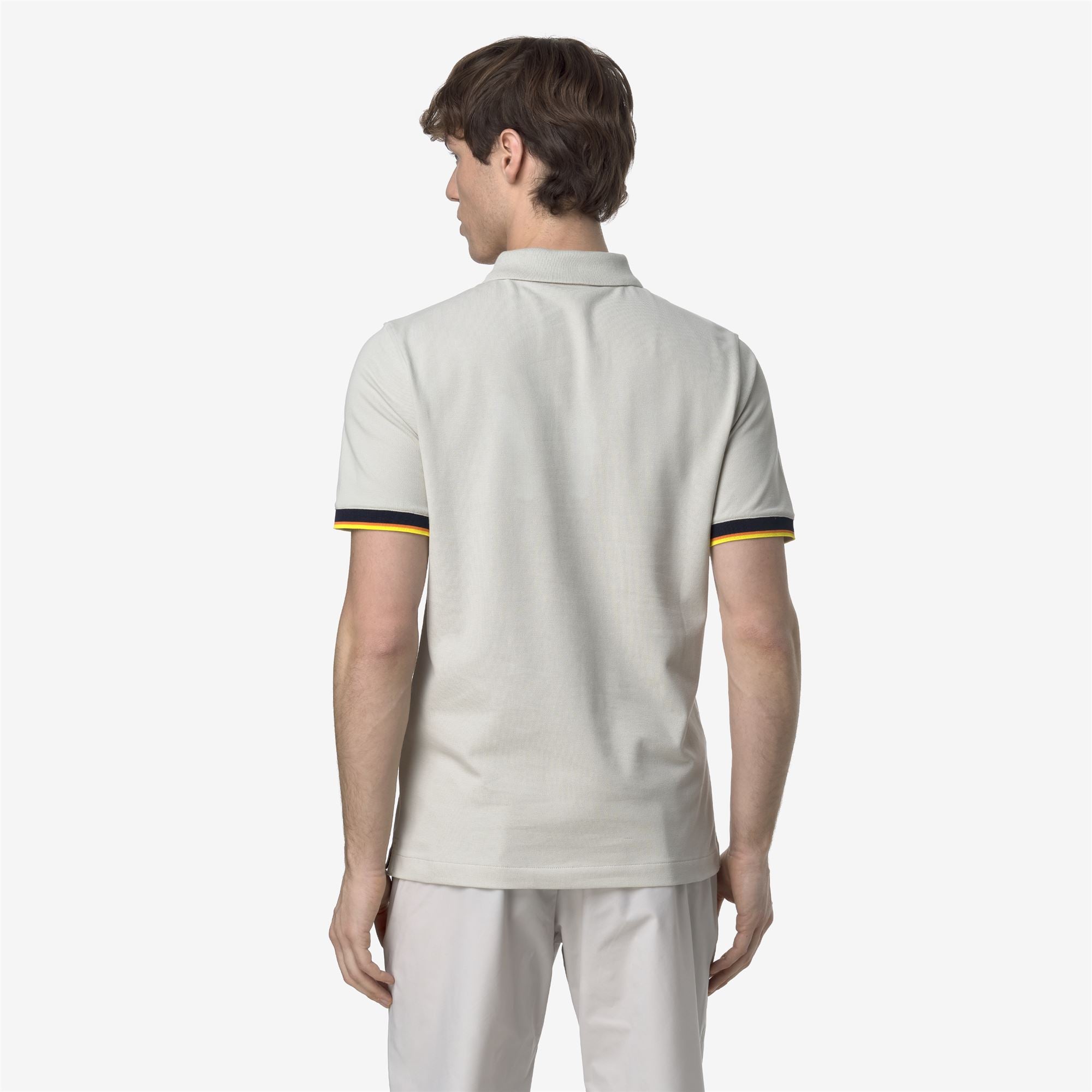k-way-vincent-pique-slim-polo-homme-beige-lt image 3