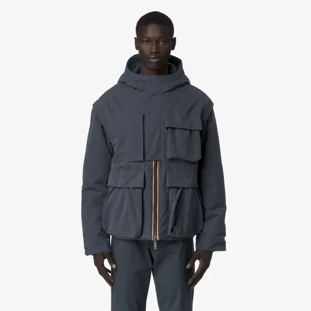 k-way-guillermo-cotton-feel-parka-court-homme-blue-airforce-combo image 1