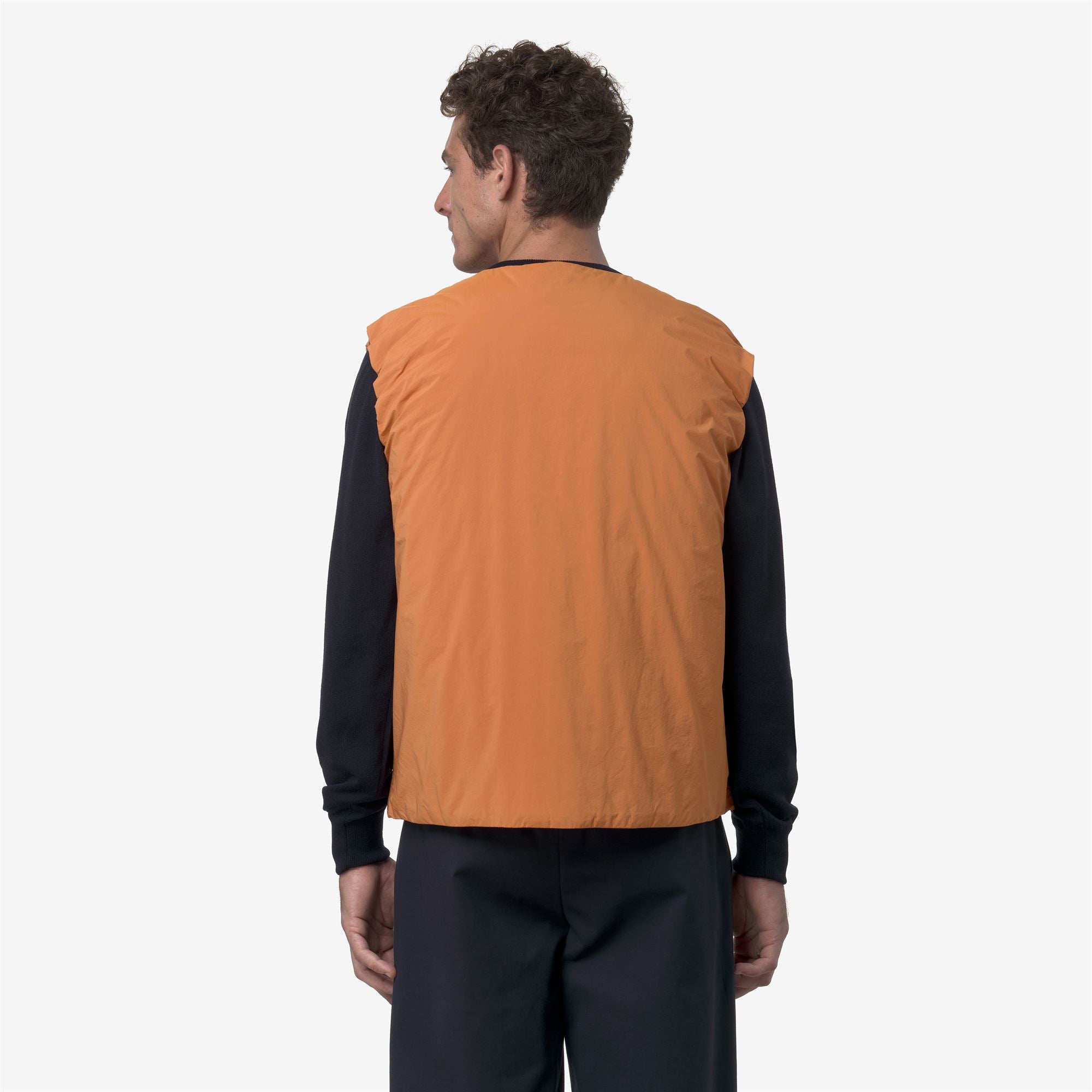 k-way-valty-plain-warm-gilet-homme-orange-adobe image 3