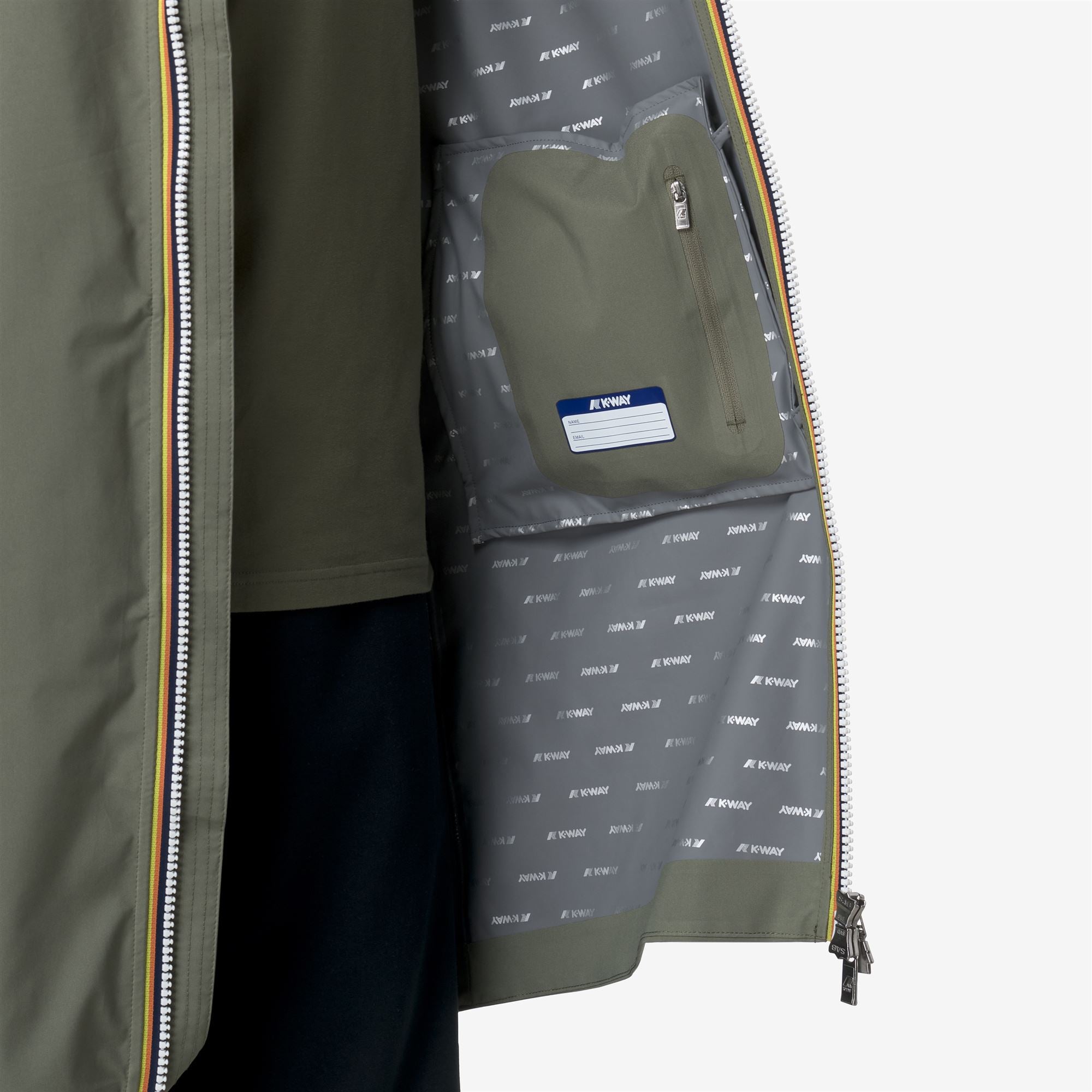 k-way-thomas-stretch-dot-veste-3-4-homme-green-lichen image 4
