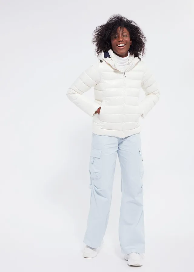 pyrenex-spoutnic-milk-doudoune-brillante-femme-capuche image 1