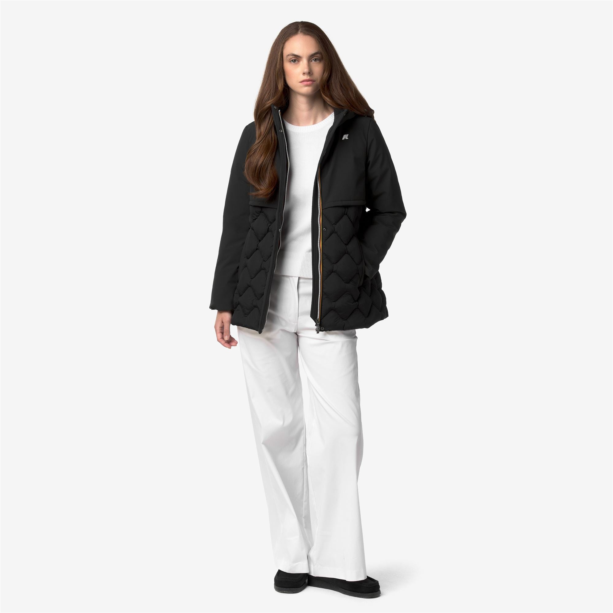 k-way-siphane-hybrid-warm-shell-veste-mi-longue-femme-black-pure image 4
