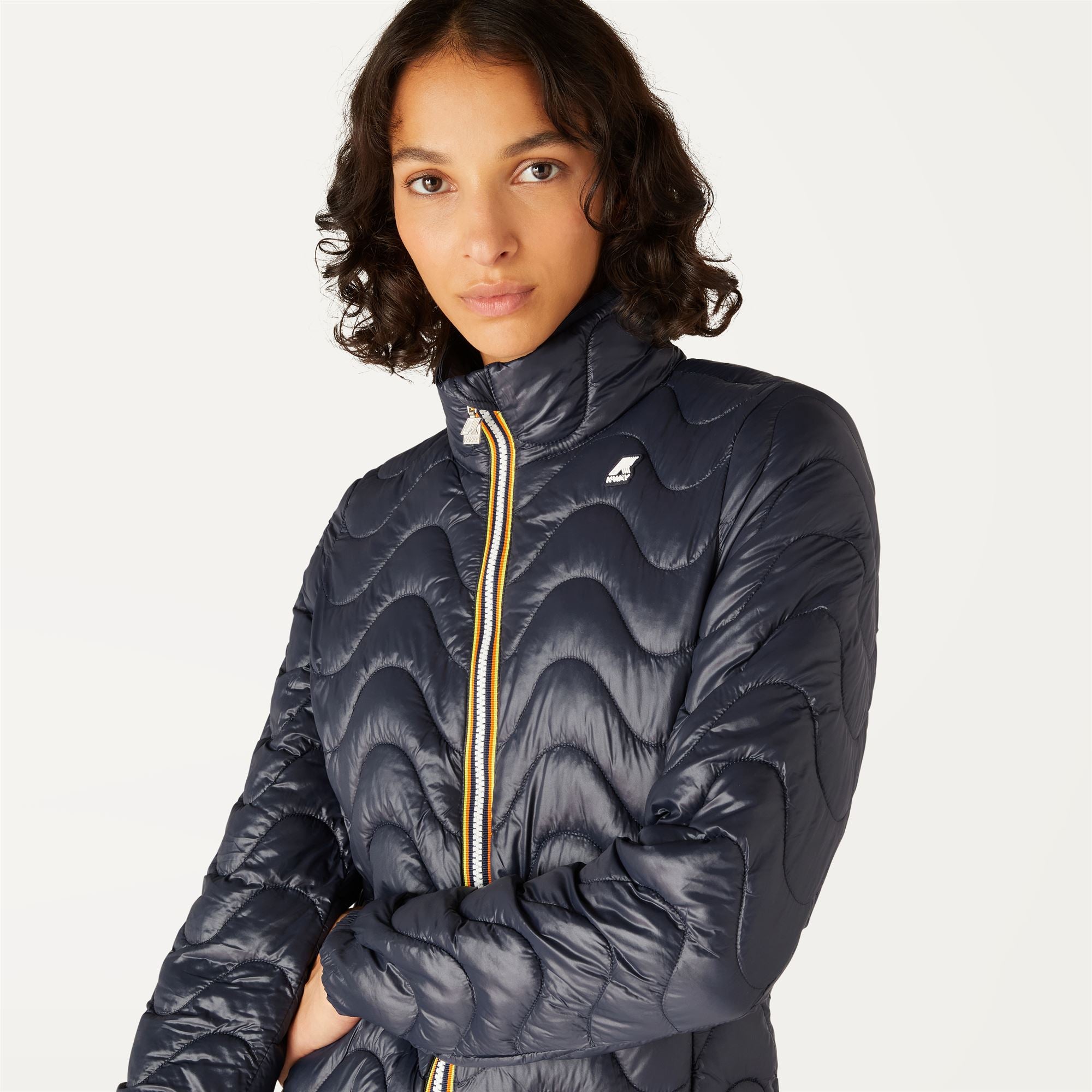 k-way-violette-quilted-warm-veste-courte-femme-blue-depth image 4