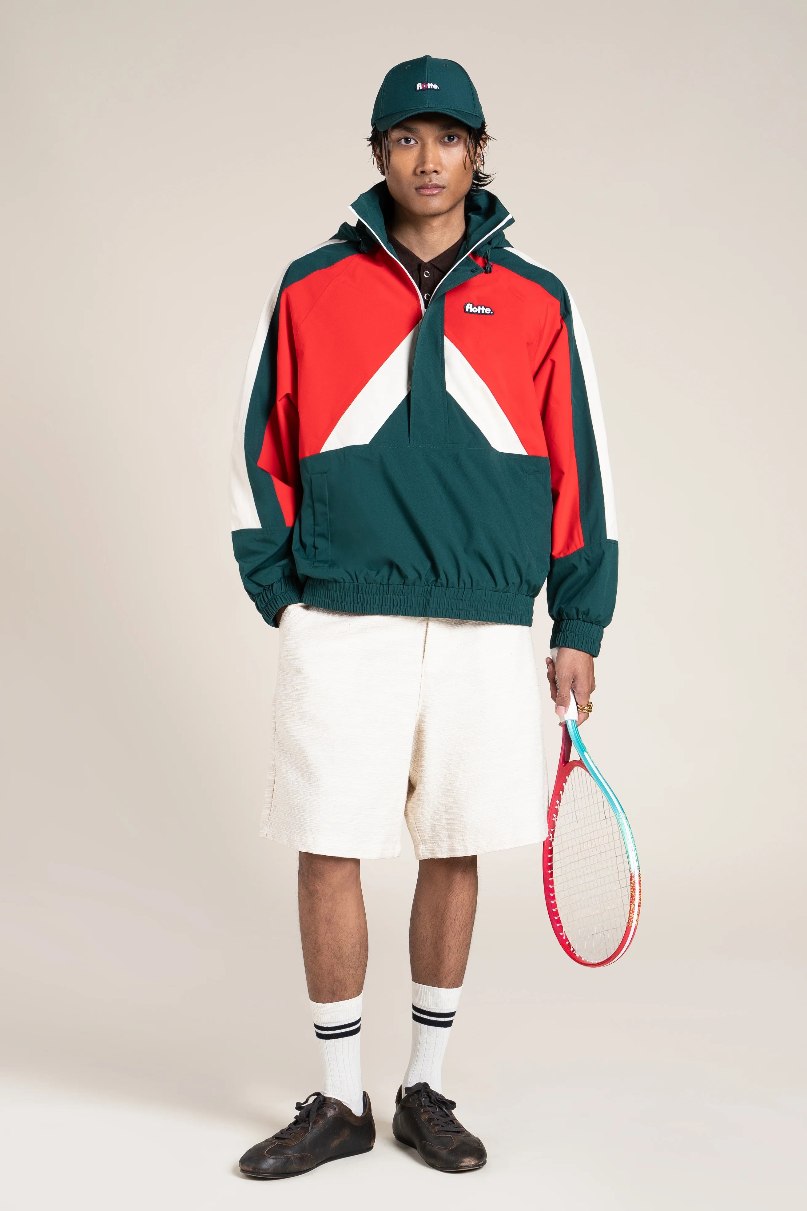flotte-abbesses-veste-imperm-able-courte-tricolore-argile-bleu-marine image 4