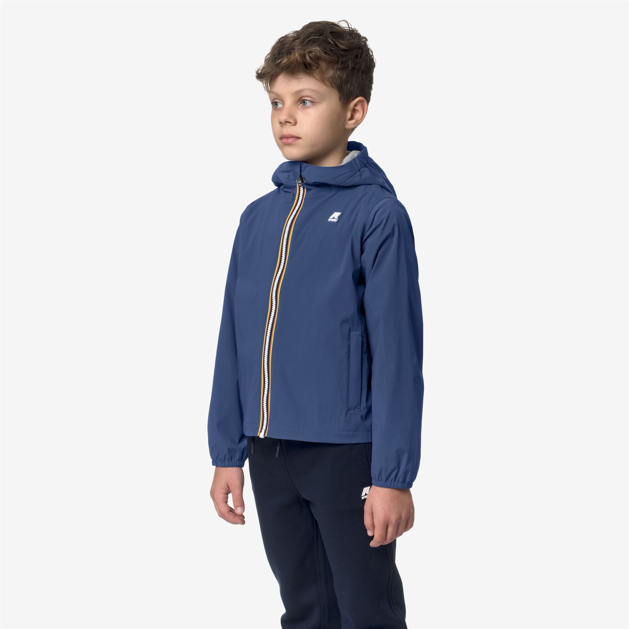 k-way-p-jack-stretch-nylon-jersey-veste-courte-gar-on-blue-fiord image 2