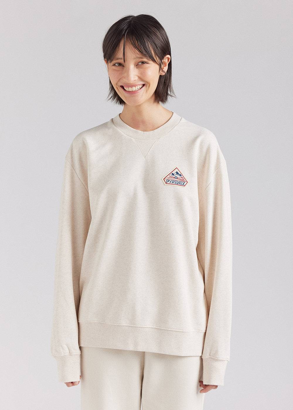 pyrenex-phase-sweat-col-rond-coton-bio-blanc image 1