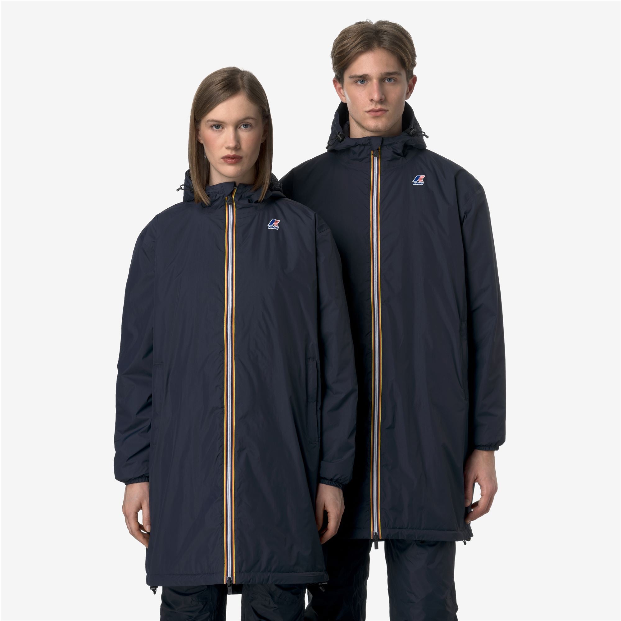 k-way-le-vrai-4-0-eiffel-east-warm-manteau-3-4-unisexe-blue-depth image 1