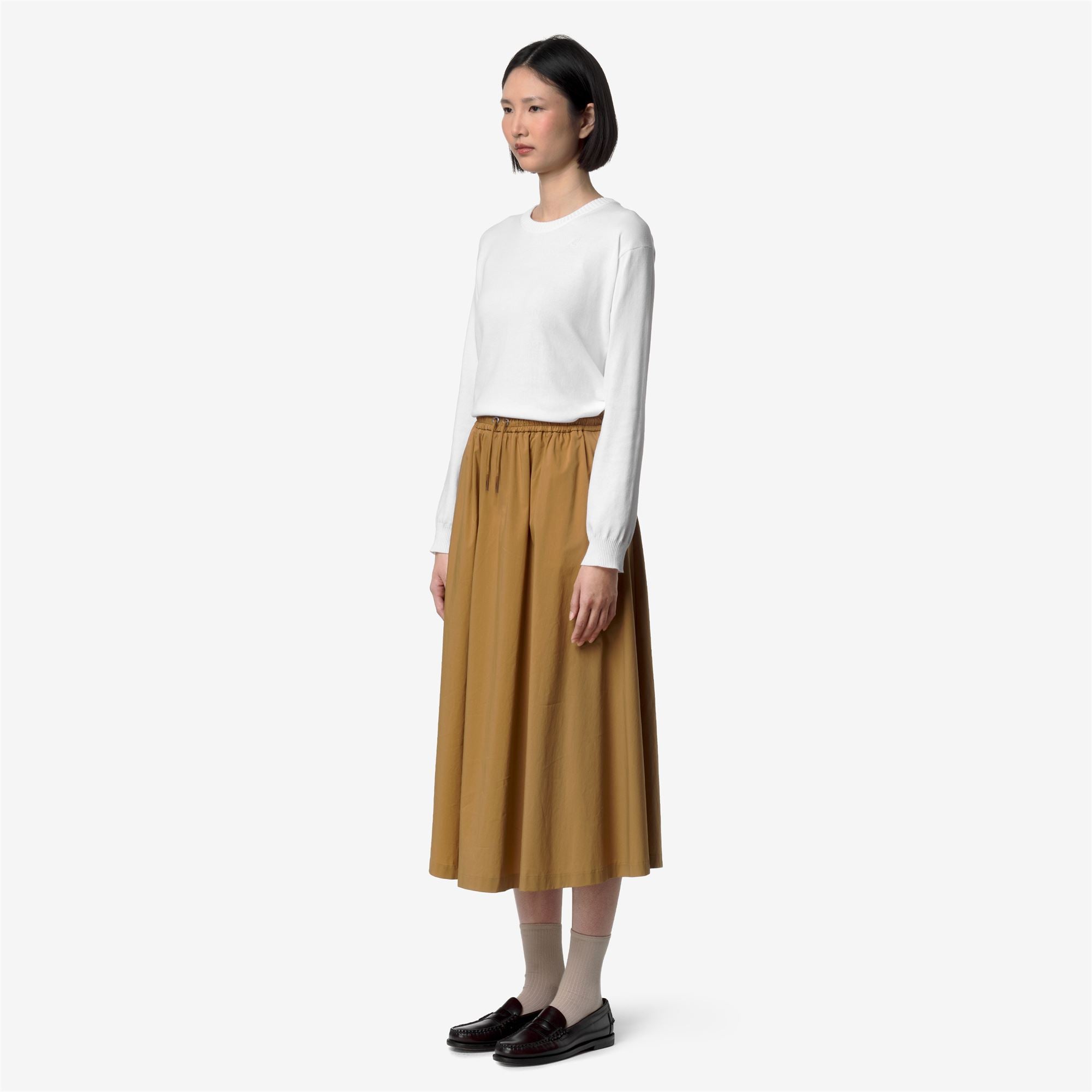 k-way-mosella-light-poplin-tech-jupe-longue-femme-brown-bistre image 2