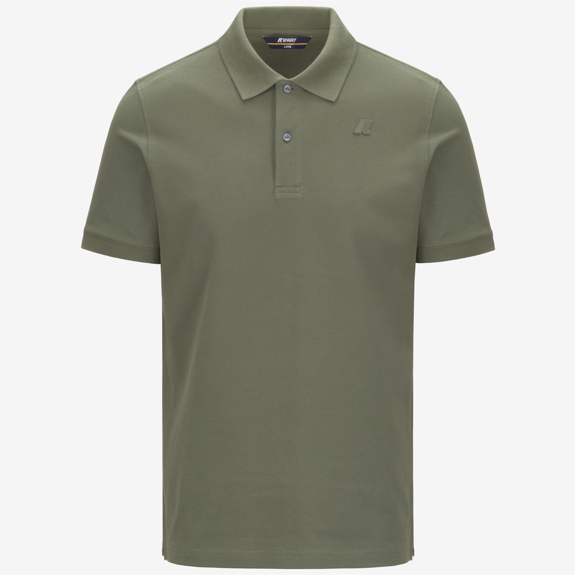k-way-amedee-piqu-slim-polo-homme-green-lichen image 5