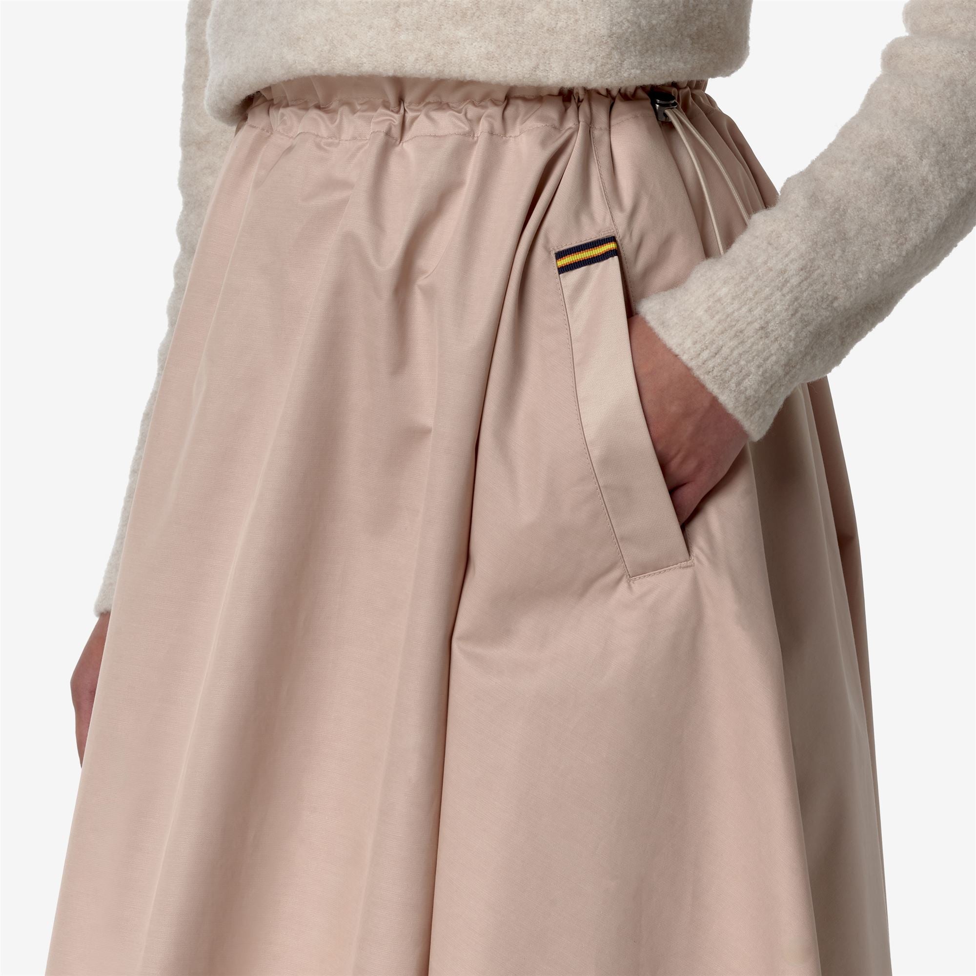 k-way-gaela-satin-jupe-midi-longuette-femme-pink-tint image 4