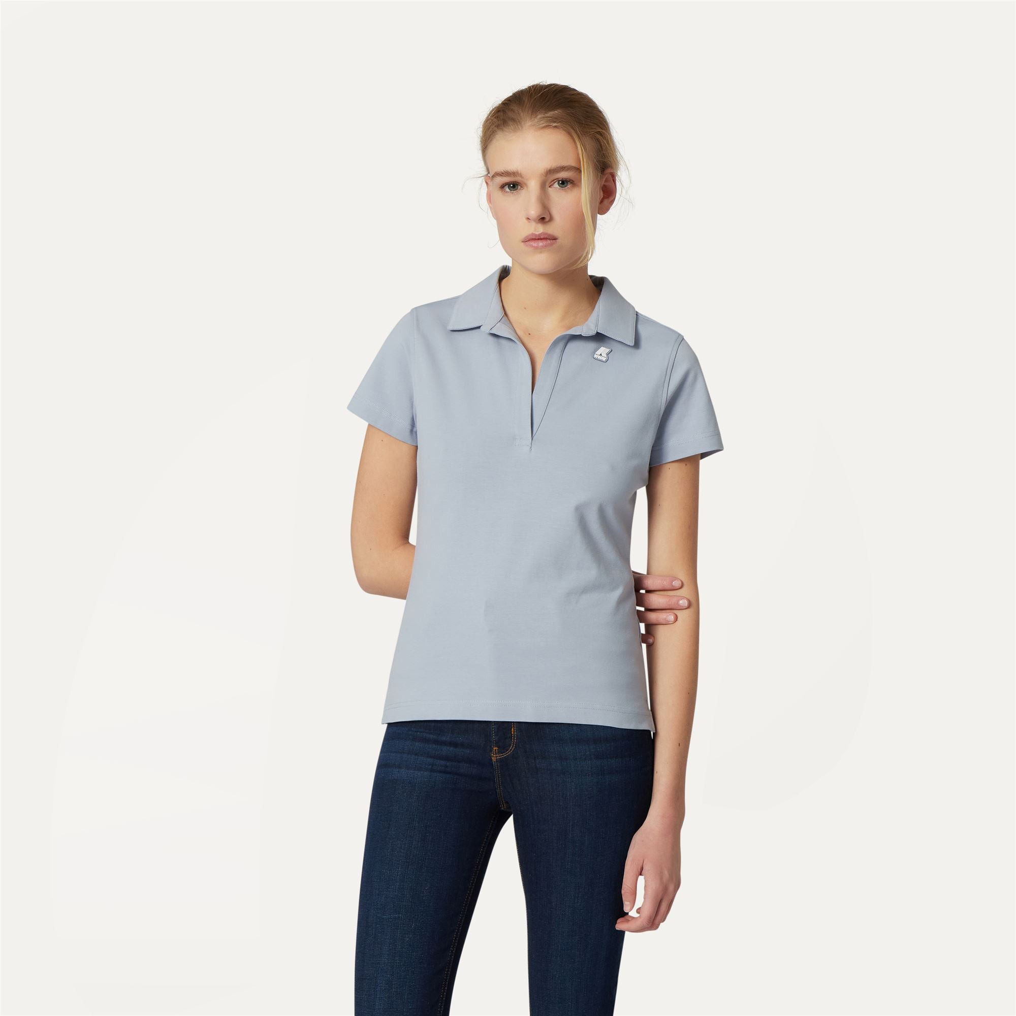 k-way-charlette-polo-femme-azure-blizzard image 1