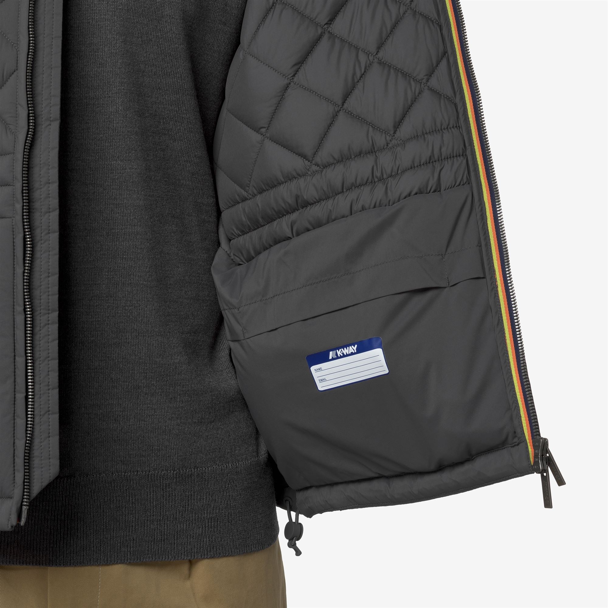 k-way-bariol-premium-warm-veste-courte-homme-grey-shadow image 4
