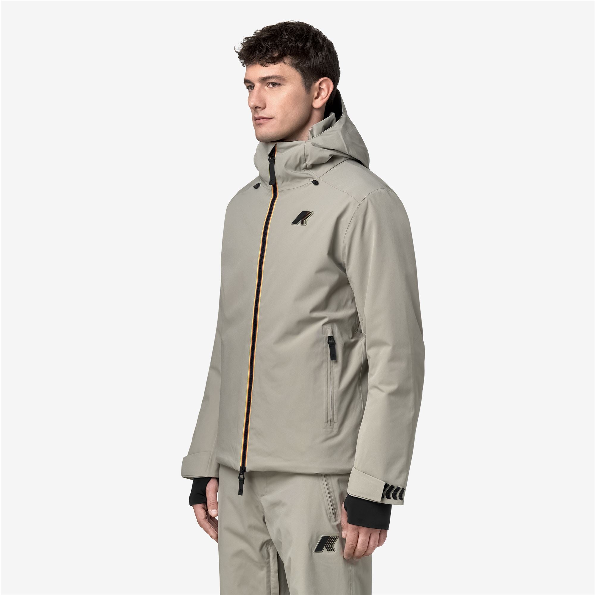 k-way-lesarcs-2l-twill-veste-de-ski-mi-longue-homme-green-oak image 2
