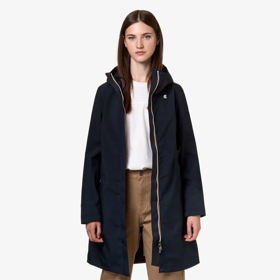 k-way-stephy-bonded-veste-3-4-femme-blue-depth-2 image 1