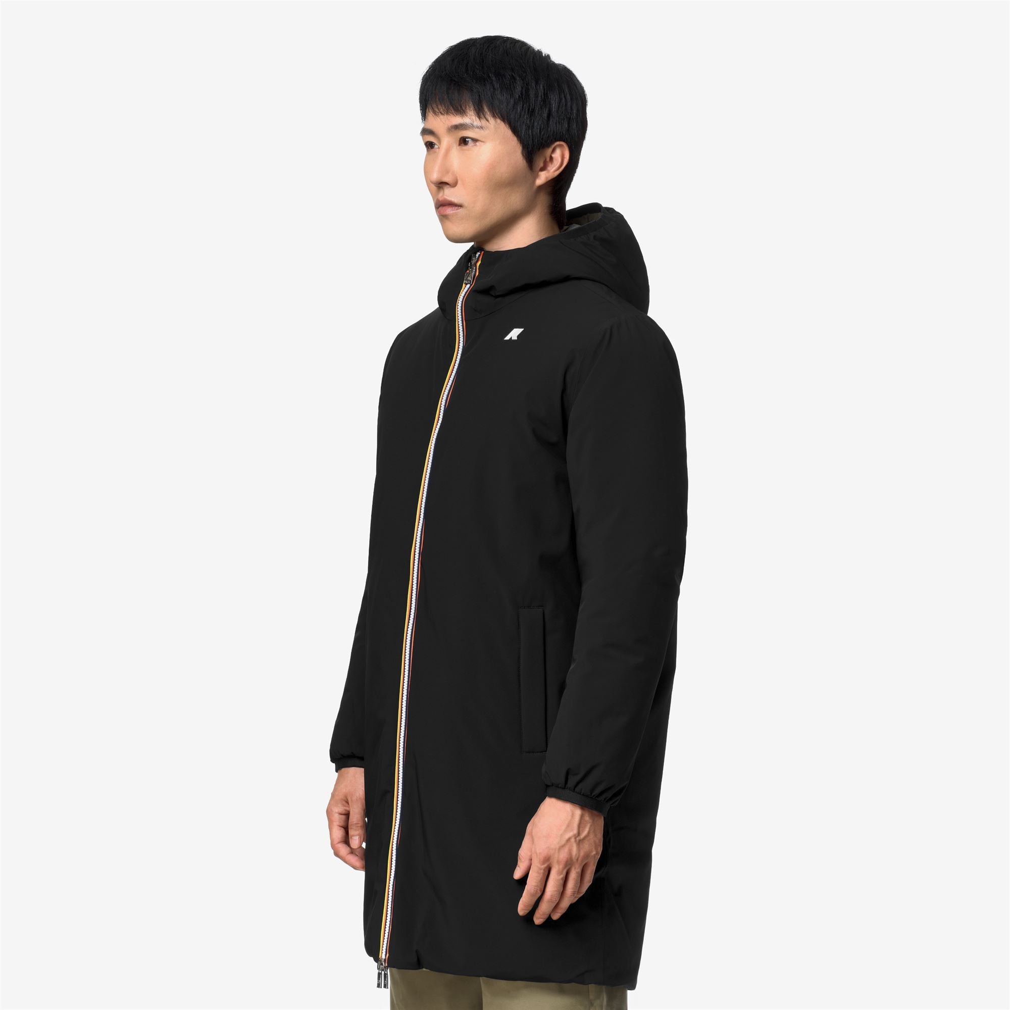 k-way-jacob-st-warm-double-veste-3-4-r-versible-homme-black-pure-green-army image 2