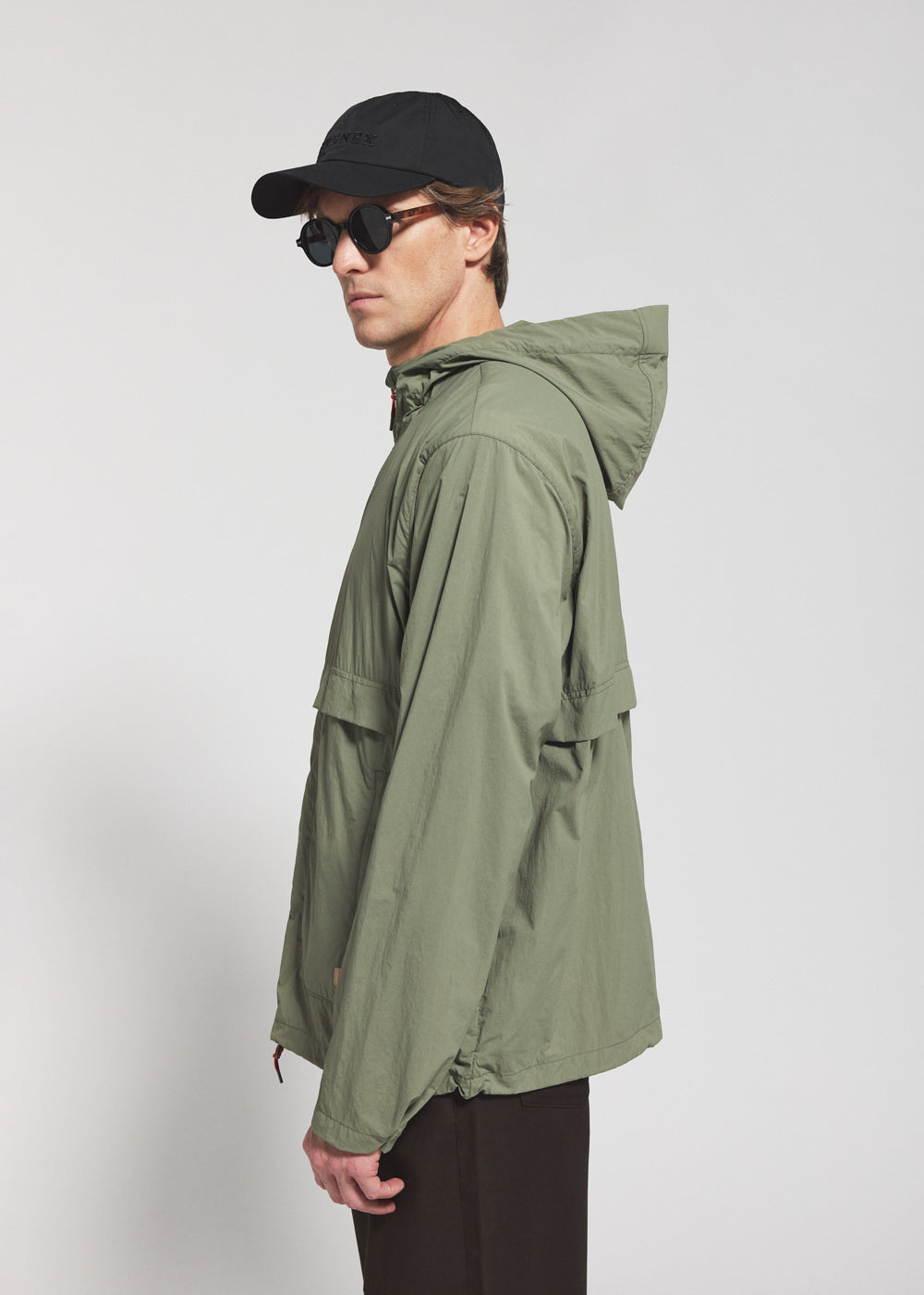 pyrenex-soulere-coupe-vent-unisexe-capuche-khaki-pliable image 5