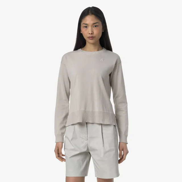 k-way-domitine-cotton-ps-pull-crop-femme-beige-lt image 1