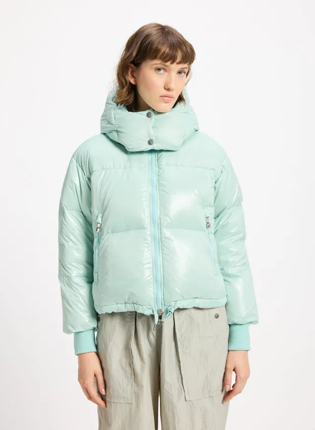 pyrenex-altic-doudoune-courte-femme-capuche-vert-d-eau image 1