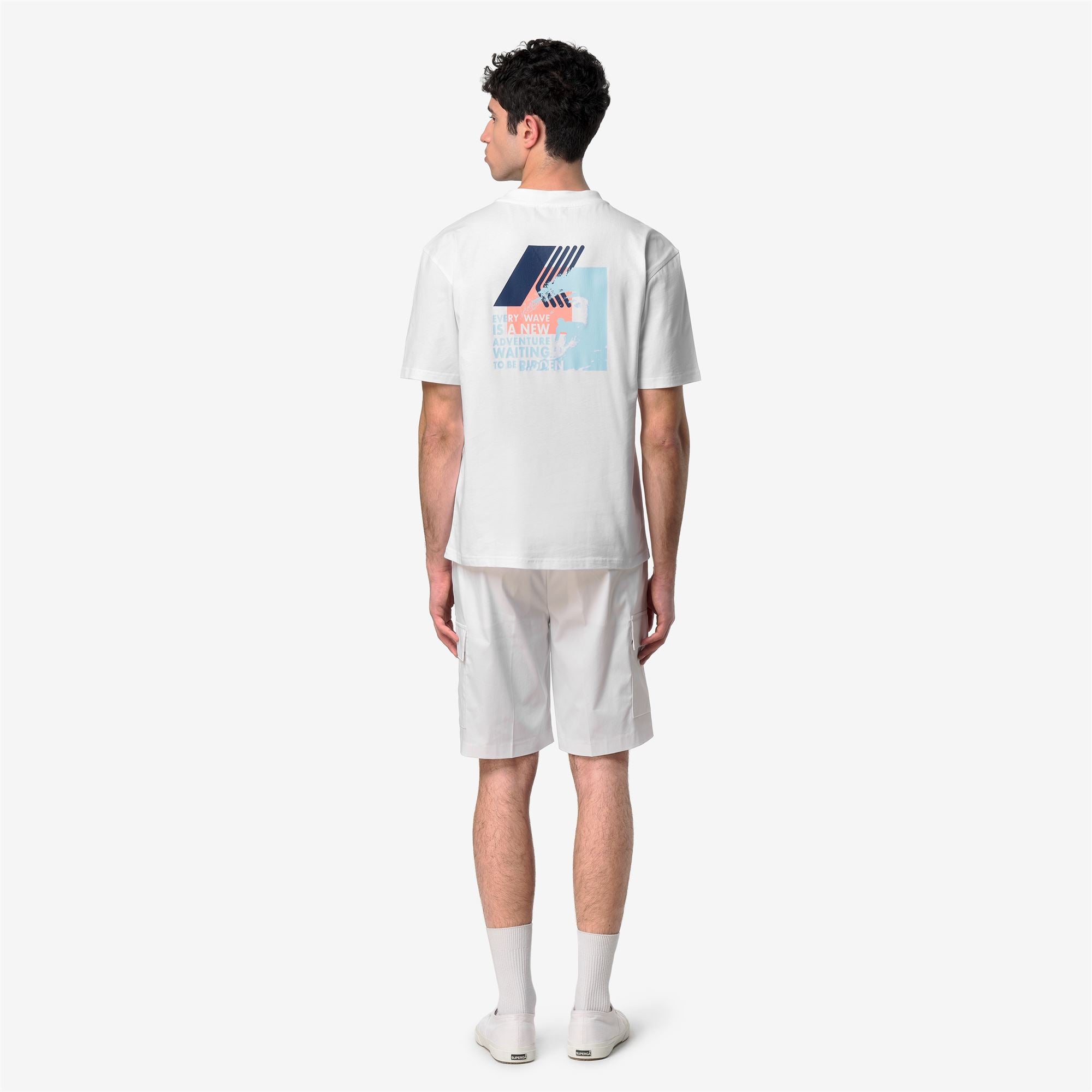 k-way-solo-jersey-wave-t-shirt-homme-white-white image 3
