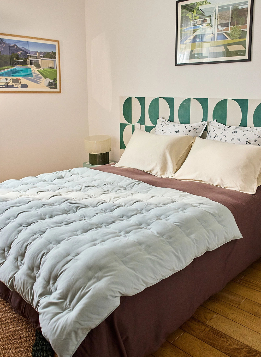 pyrenex-caresse-plaid-duvet-vert-de-gris image 1
