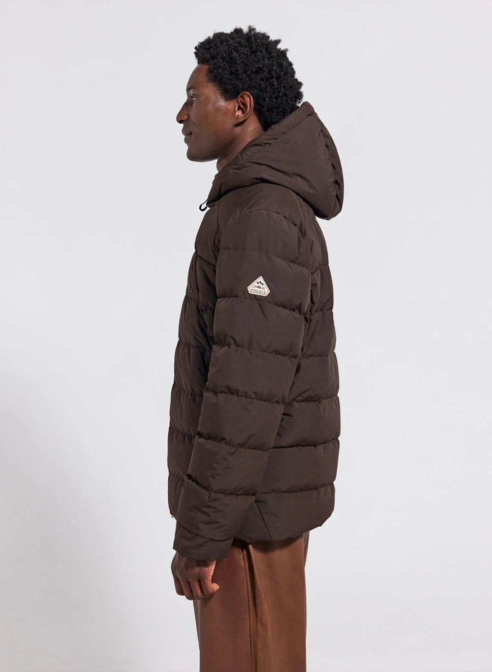 pyrenex-kepler-doudoune-capuche-homme-marron-fonc-imperm-able image 3
