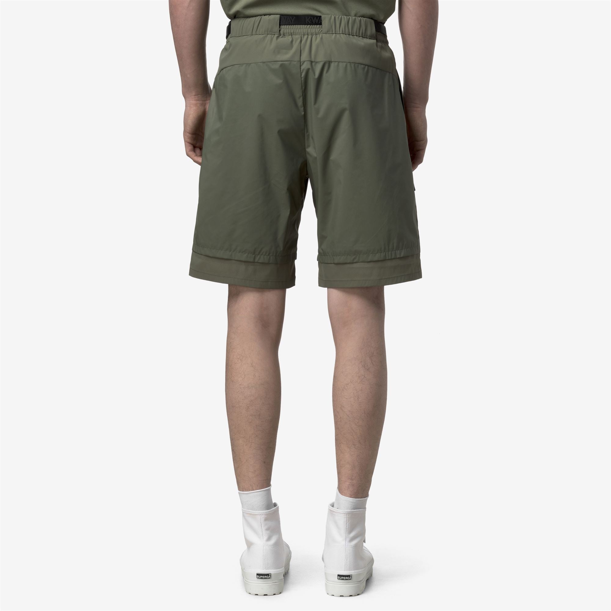 k-way-breger-short-de-sport-homme-green-lichen image 3