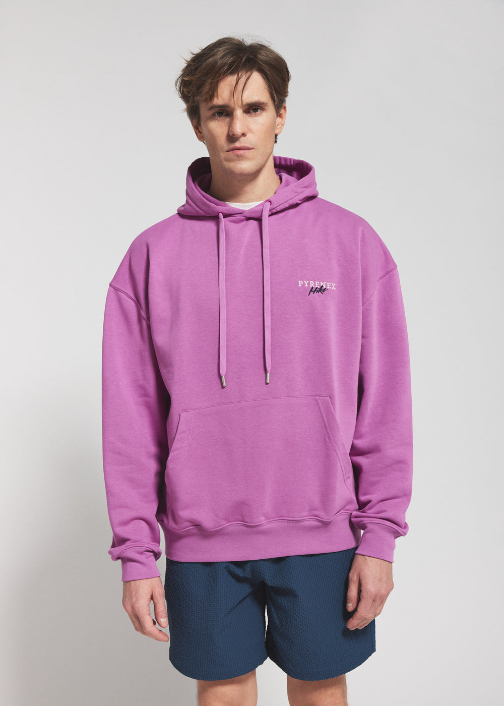 pyrenex-sierra-pullover-unisexe-capuche-violet-coton-bio image 2
