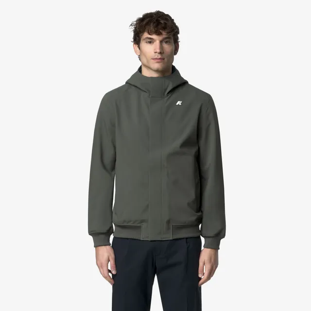 k-way-joachim-bonded-veste-courte-homme-green-blackish-blue-depth image 1