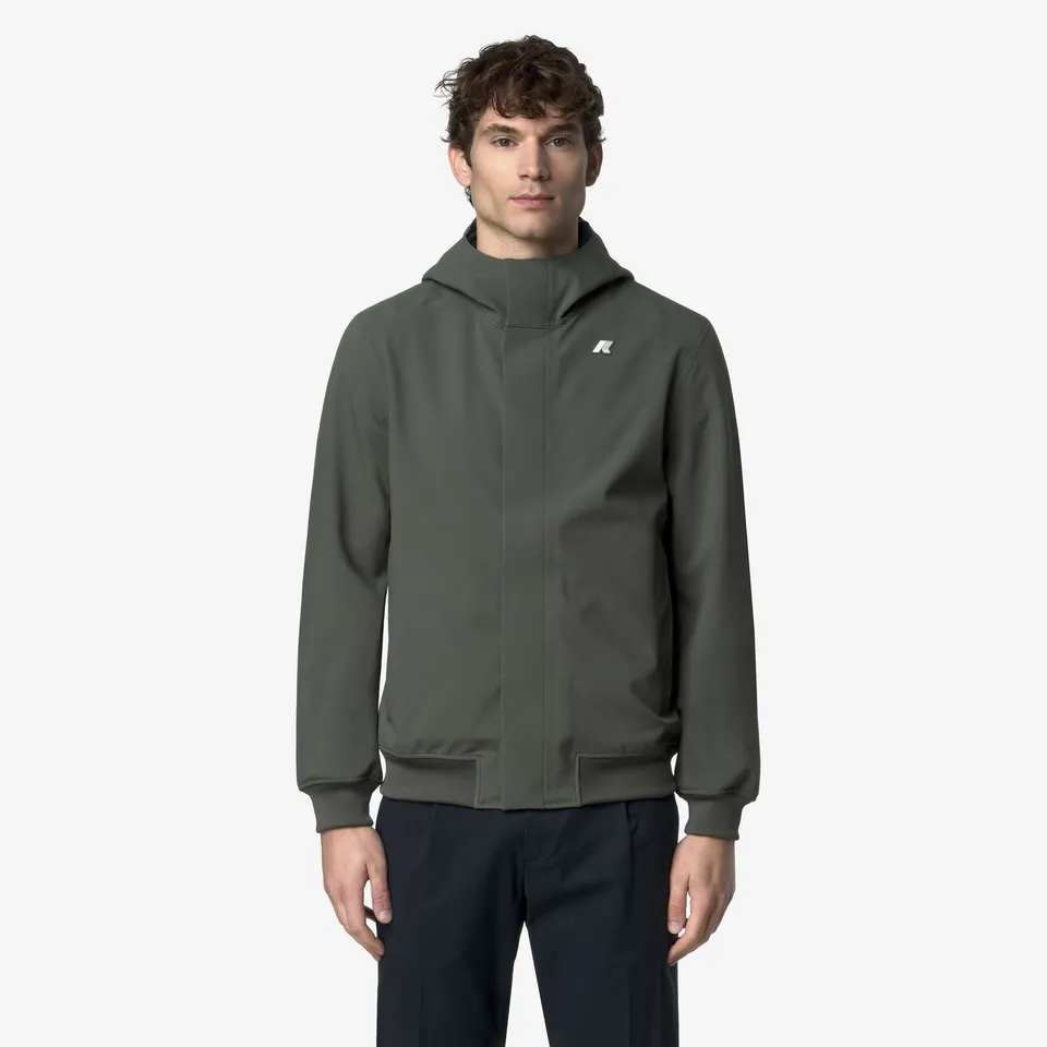 k-way-joachim-bonded-veste-courte-homme-green-blackish-blue-depth image 1