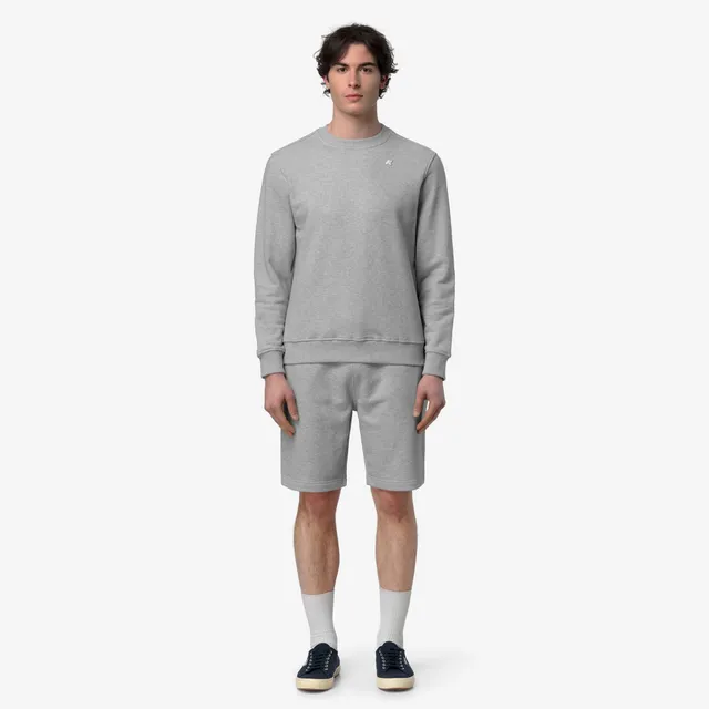k-way-baptiste-french-terry-sweat-pull-homme-grey-mid-mel image 1