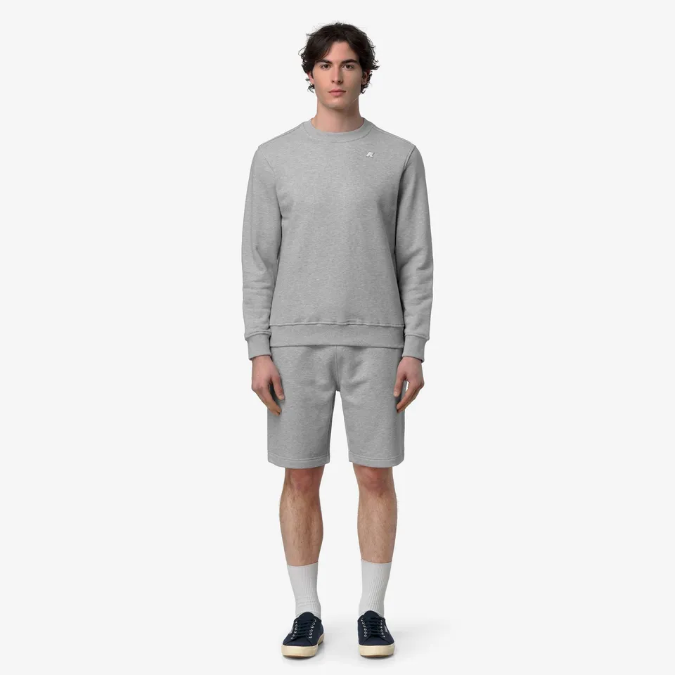 k-way-baptiste-french-terry-sweat-pull-homme-grey-mid-mel image 1