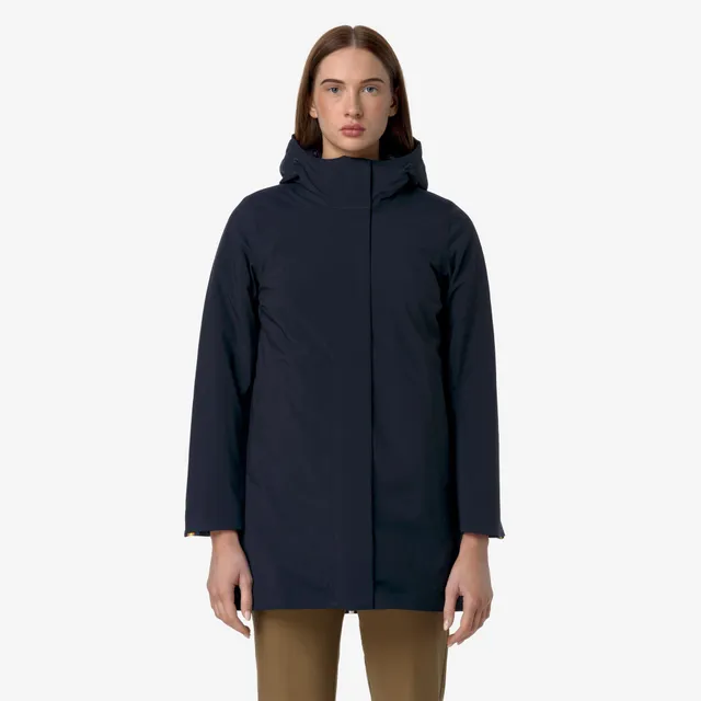 k-way-mathiel-bonded-padded-3-4-veste-femme-blue-depth image 1