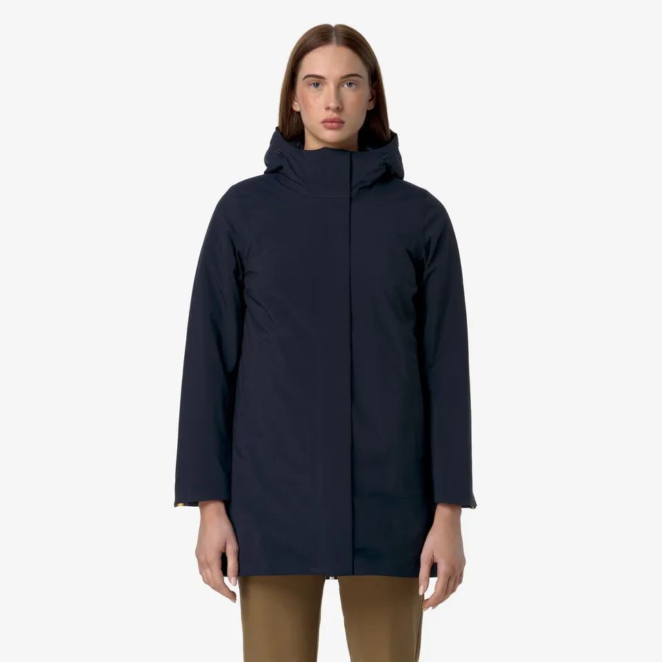 k-way-mathiel-bonded-padded-3-4-veste-femme-blue-depth image 1