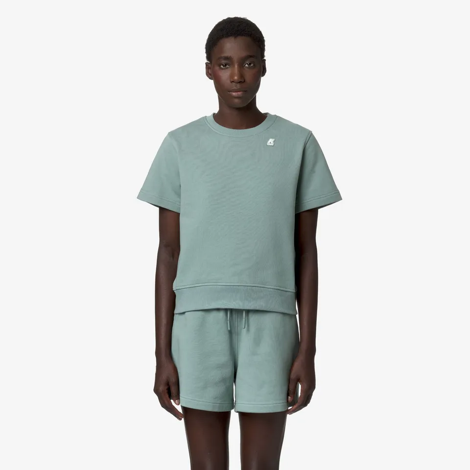 k-way-emelette-t-shirt-femme-green-mold image 1