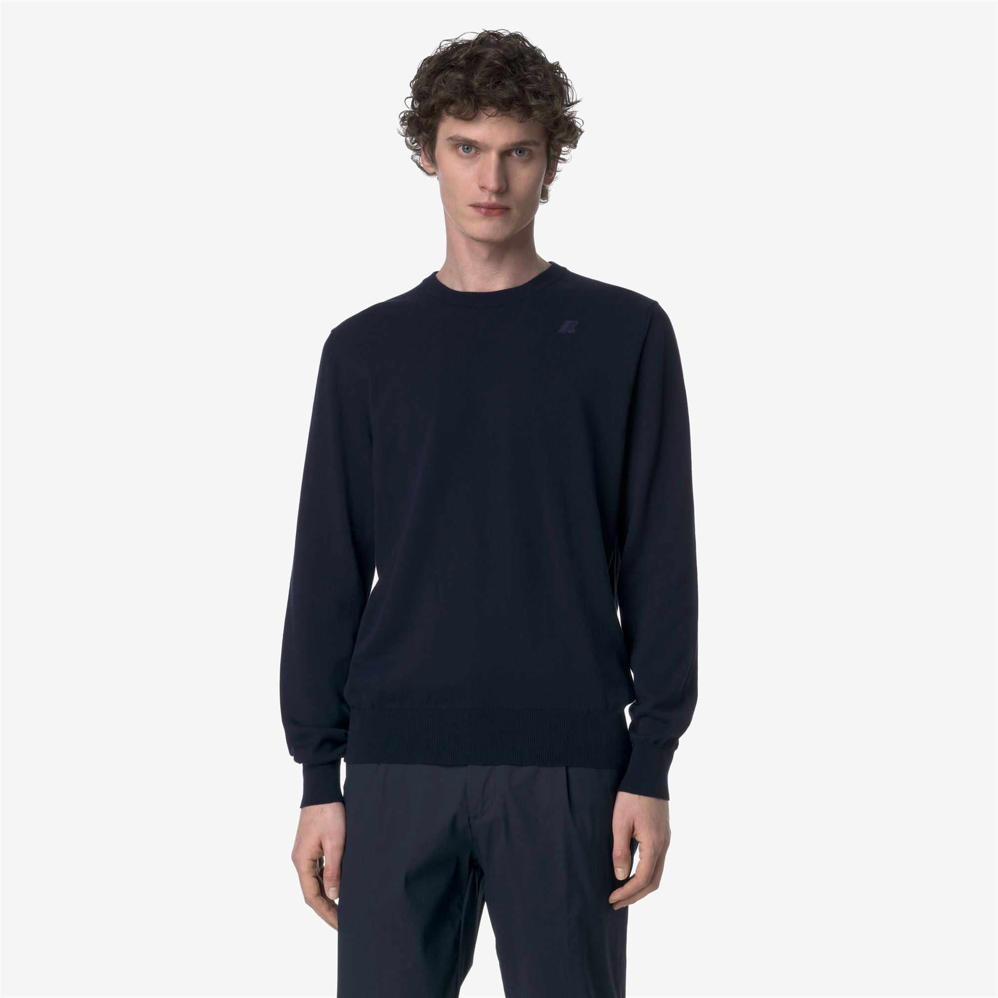 k-way-sebastien-cotton-ps-pull-over-homme-blue-depth image 1