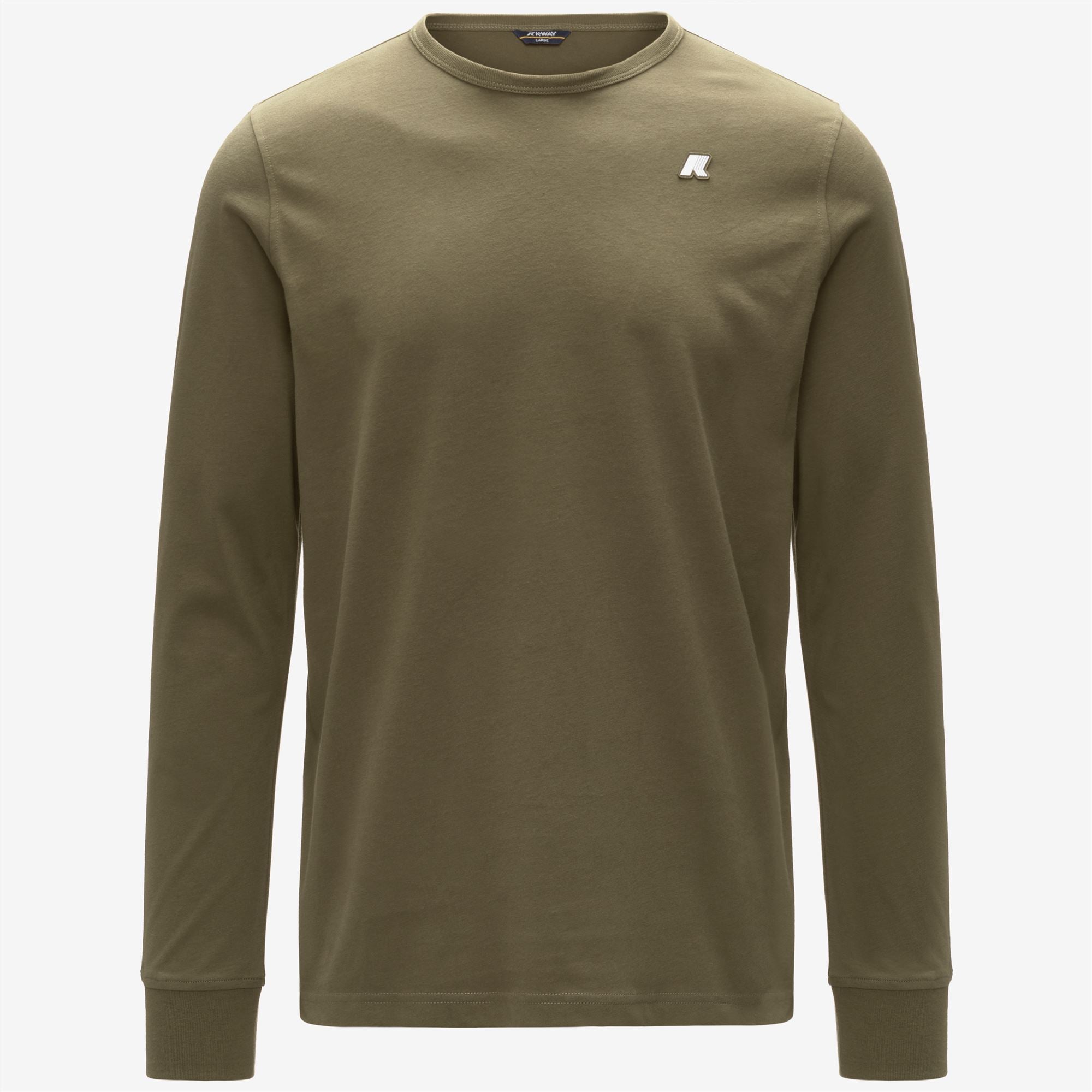 k-way-elmer-t-shirt-manches-longues-homme-green-army image 5